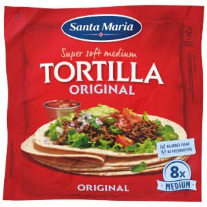 Santa Maria 320G Tex Mex Tortilla Original Medium 8-pack