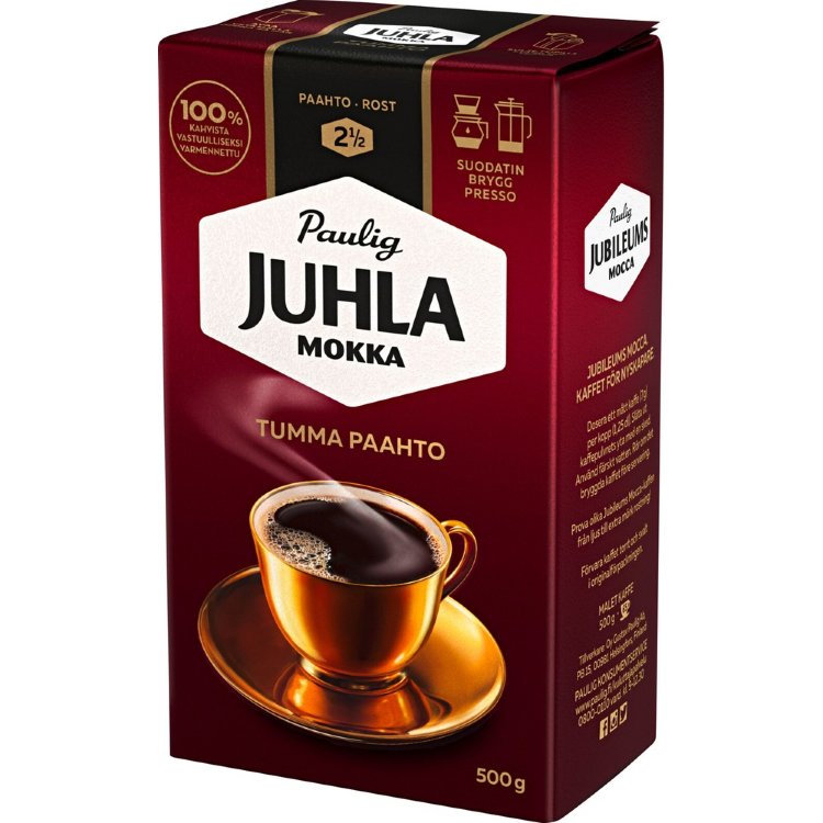 Paulig Juhla Mokka Dark Roast Coffee Filter Grind 500g