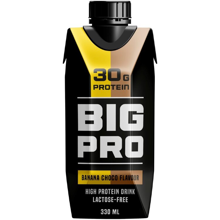 BIG PRO Lactose-Free Banana-Chocolate Protein Drink 330 ml, UHT