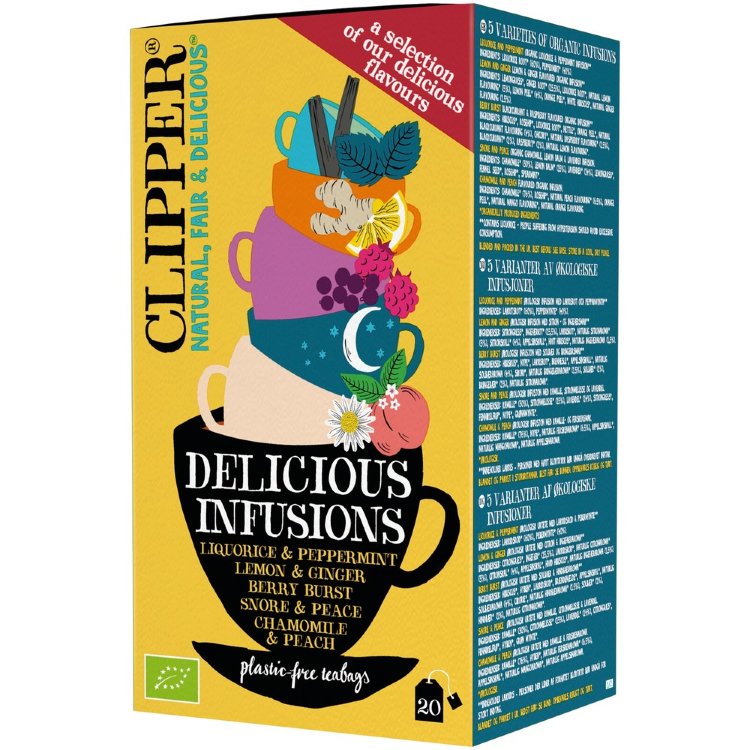 Clipper Delicious Infusions Organic Herbal Tea Selection 20pcs / 38g