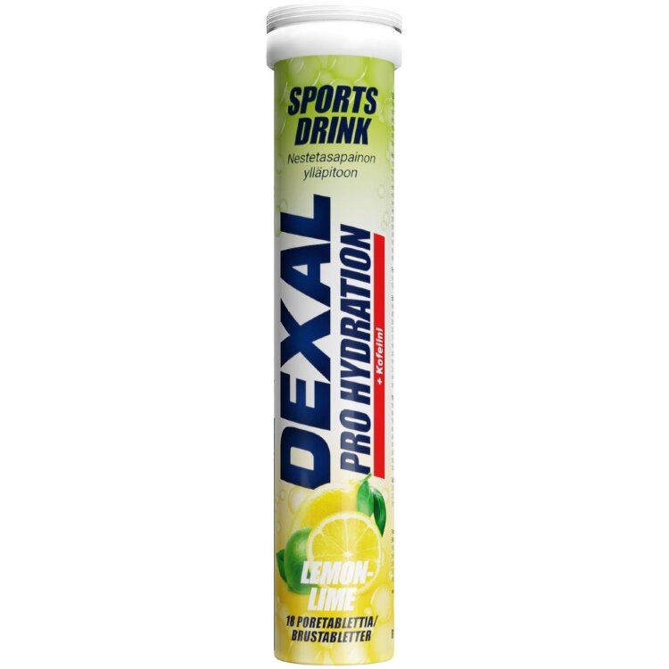 Dexal Pro Hydration Lemon-Lime-Caffeine Effervescent Tablets 18 pcs Dietary Supplement