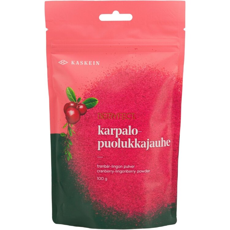 Kaskein Berryfect Cranberry-Lingonberry Powder, Air-Dried, No Additives 100 G