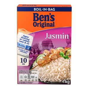 Ben's Original Jasmine Rice In Cooking Bags 8x125g