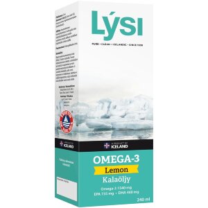 Lysi Omega-3 Lemon Lemon Flavored Fish Oil 240ml Dietary Supplement
