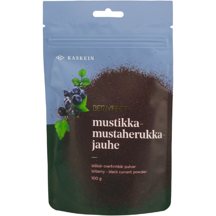 Kaskein Berryfect Blueberry-Blackcurrant Powder, Air-dried, Additive-free 100 g