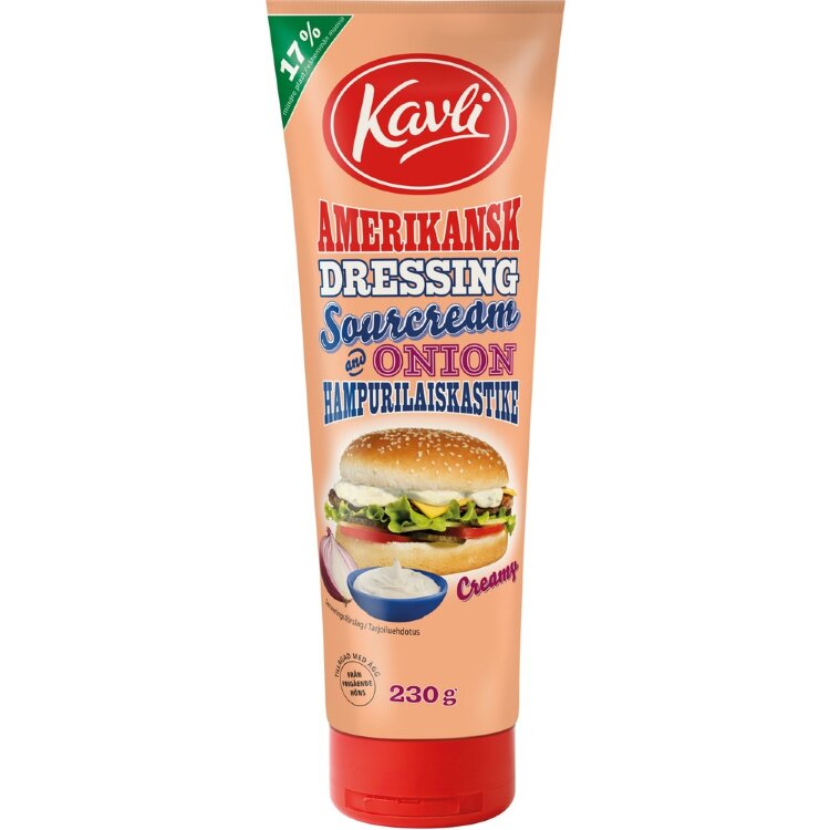 Kavli American Dressing Sourcream & Onion Hamburger Sauce 230g
