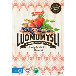 Sysmä Organic Delights Strawberry-Blueberry Organic Muesli 400g