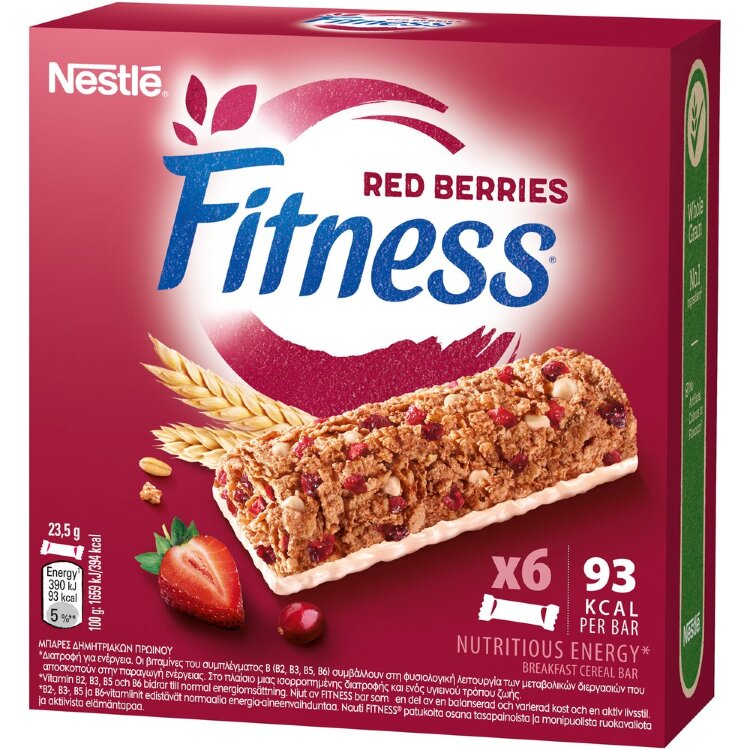 Fitness 6x23.5g Red Berries Cereal Bar