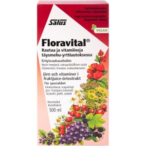 Salus Blutsaft Floravital Iron And Vitamins In Concentrated Juice-Herbal Extract 500ml