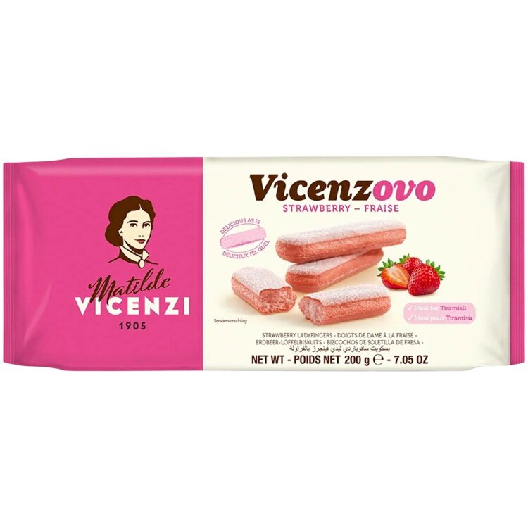 Matilde Vicenzi Savoiardi Biscuit Strawberry 200g