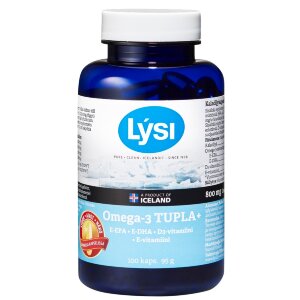 Lysi Omega-3 Double+ Fish Oil Vitamin Capsule 100caps 95g Dietary Supplement
