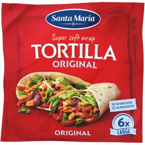 Santa Maria Tortilla Original Large Wheat Tortilla 6 pcs 371 g