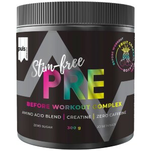 PULS Stim-free Pre workout fruit cocktail drink powder 300g