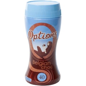 Options 220g Belgian Choc Cocoa Drink Powder