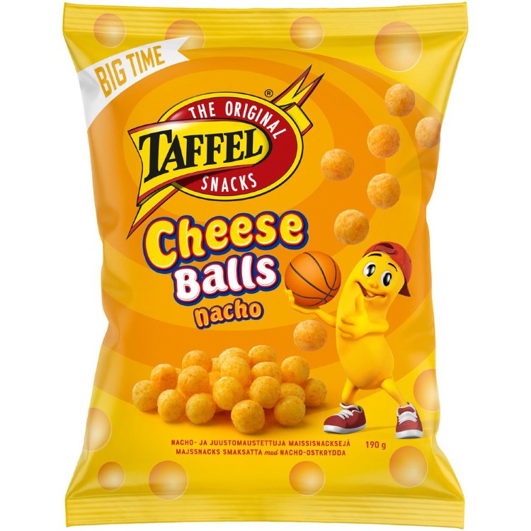 Taffel Cheese Balls Nacho Flavored Cheese Snacks 190g