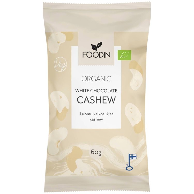 Foodin White Chocolate Cashew Organic 60g