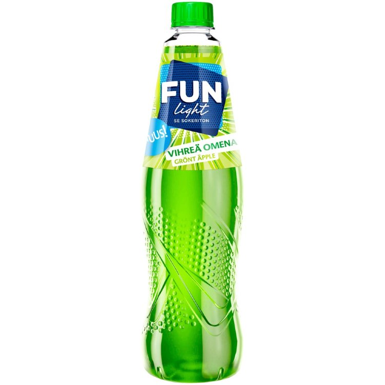 FUN Light Green Apple Flavored Drink Concentrate 0.5l