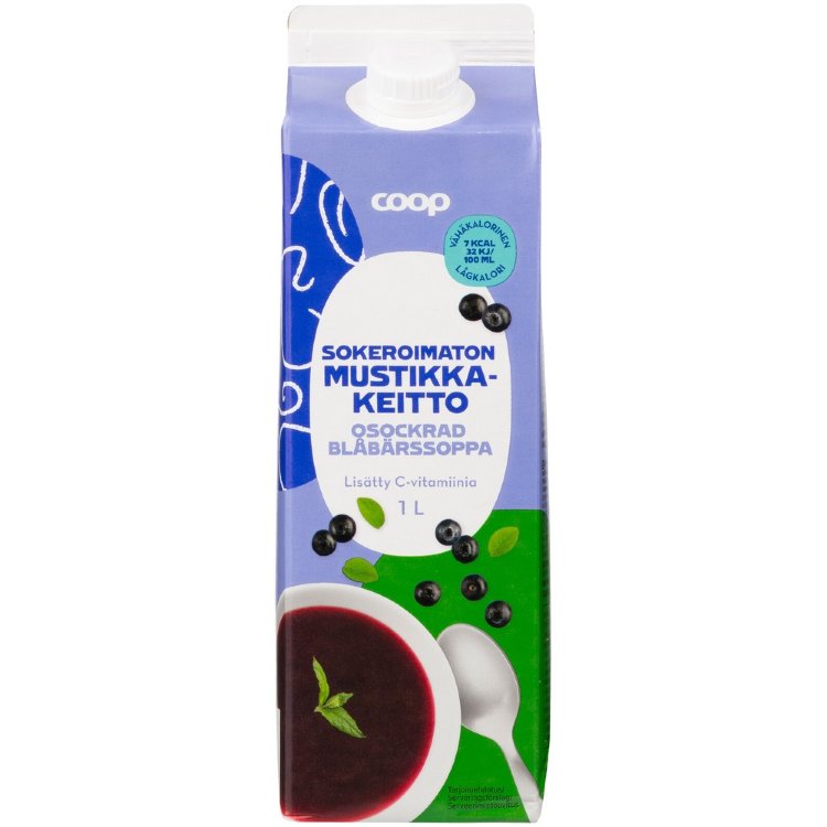 Coop Blueberry Soup Unsweetened 1l