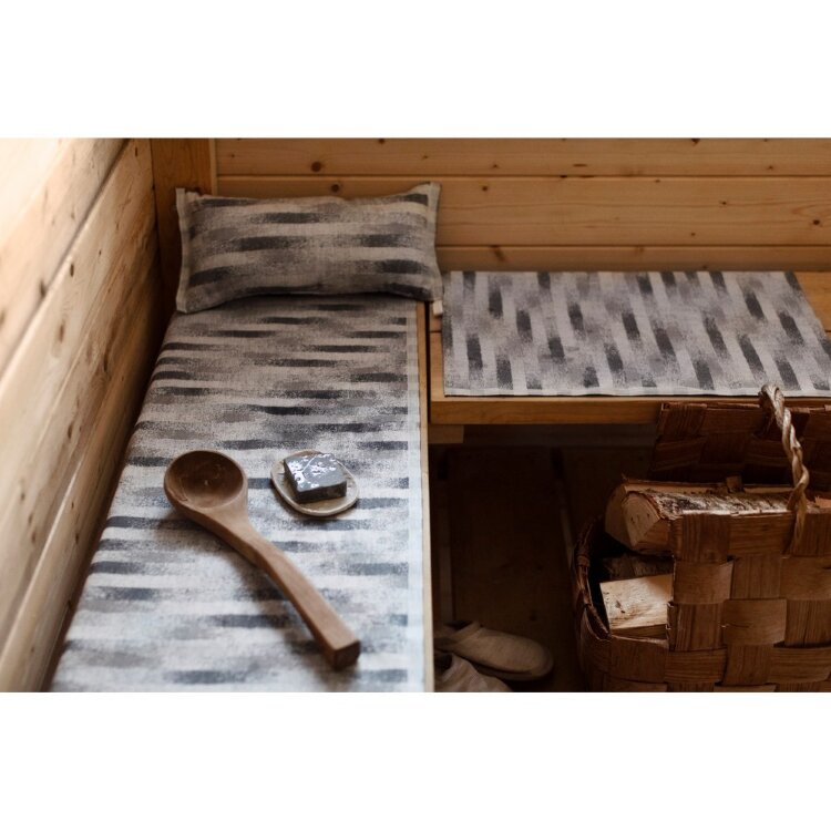 Lapuan Kankurit Hohto Table Runner 46x150cm White-Grey Linen-Cotton