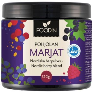 Foodin Pohjolan berries - domestic berry powder blend, 120g