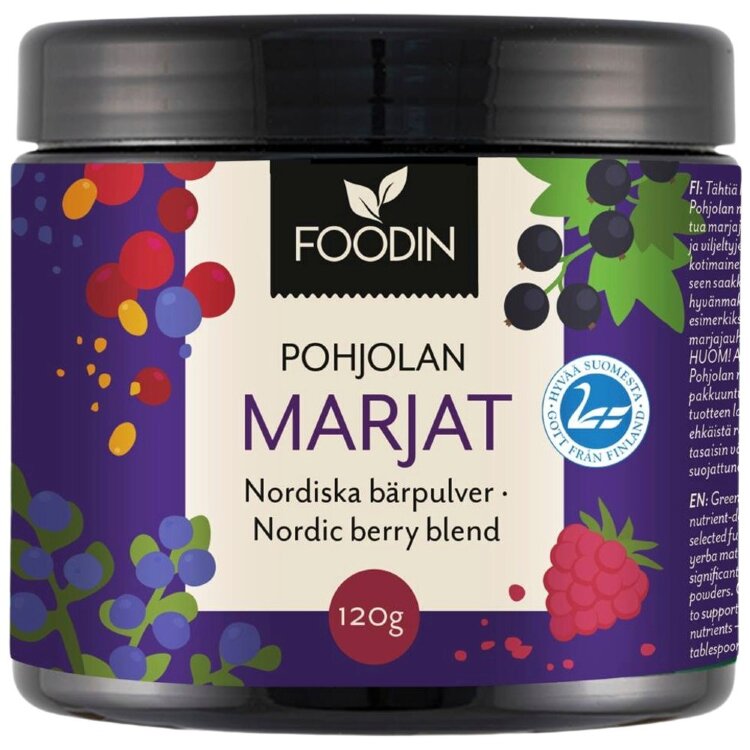 Foodin Pohjolan berries - domestic berry powder blend, 120g