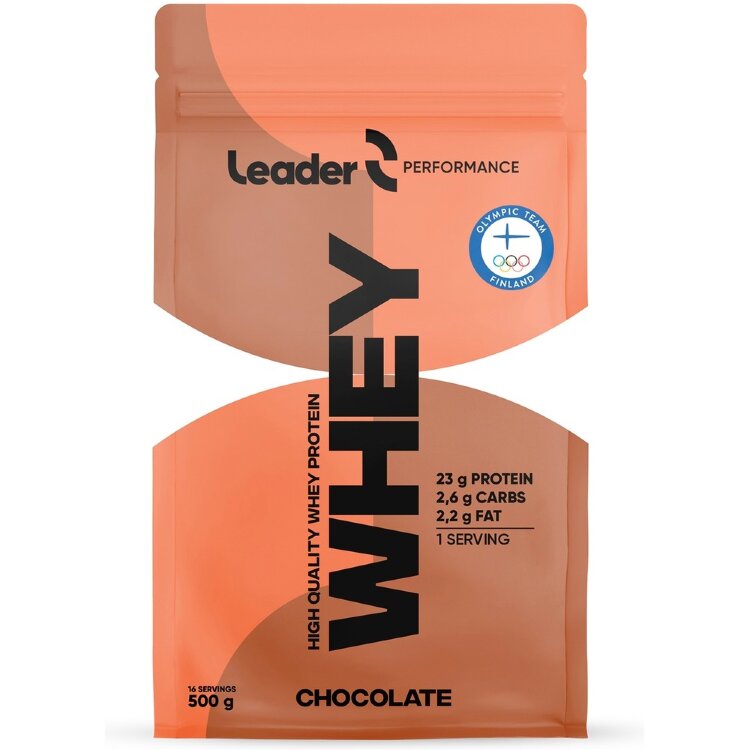 Leader Performance Whey Whey Protein Powder Chocolate Flavor 500 g