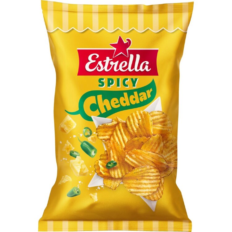 Estrella Spicy Cheddar Chips 275g