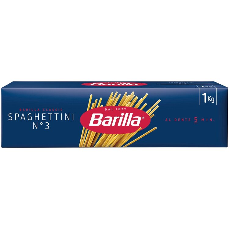 Barilla Spaghettini No.3 Durum Wheat Pasta 1kg