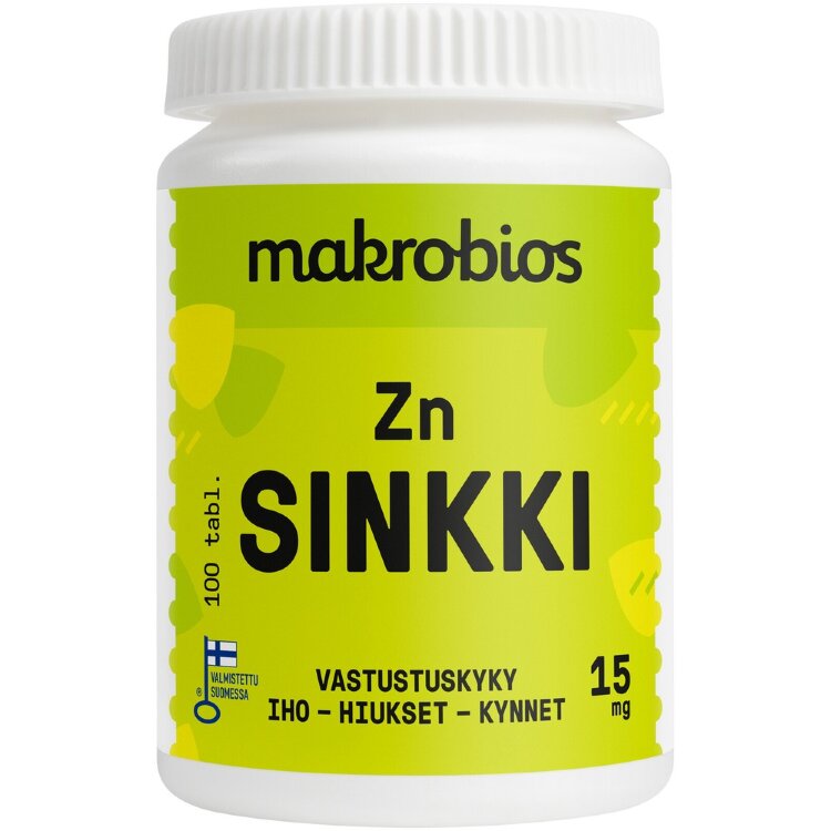 Makrobios Zinc Citrate 15 mg 100 Tablets 35g