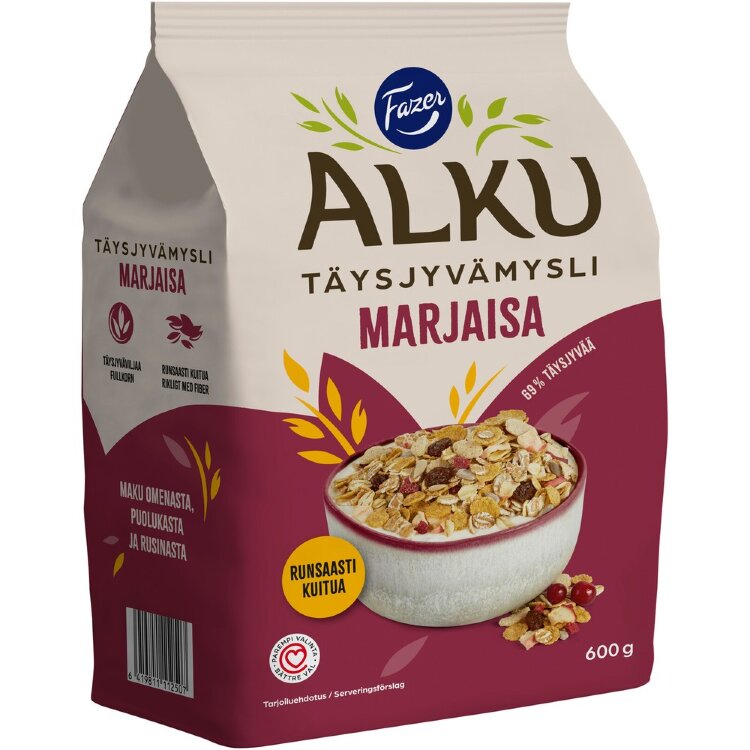Fazer Alku Berry Whole Grain Muesli 600 g