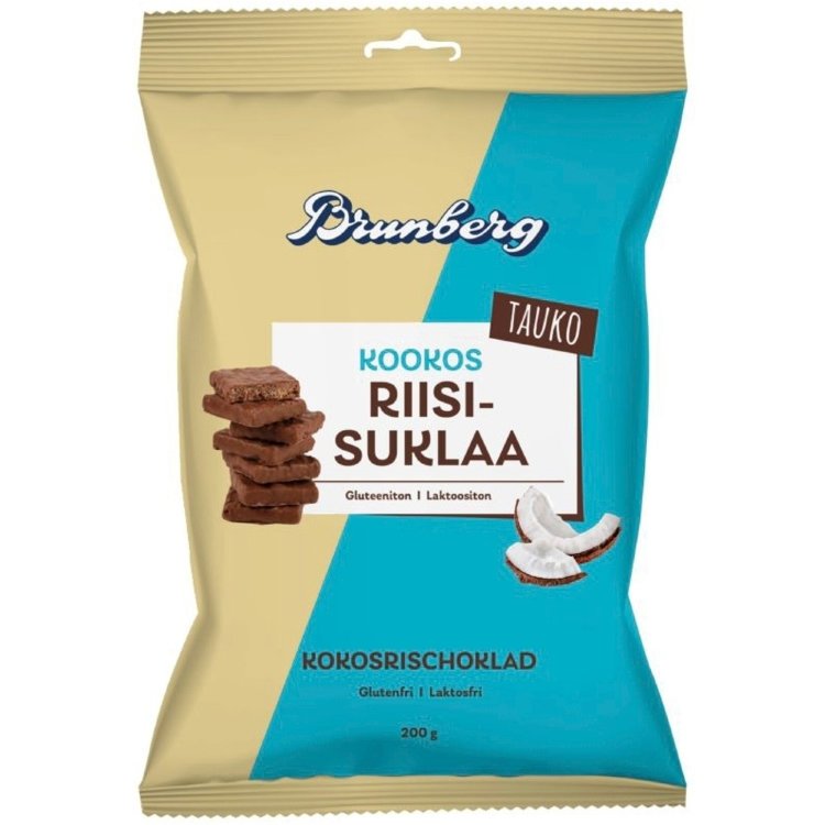 Brunberg Tauko Coconut Rice Krispies Chocolate 200g