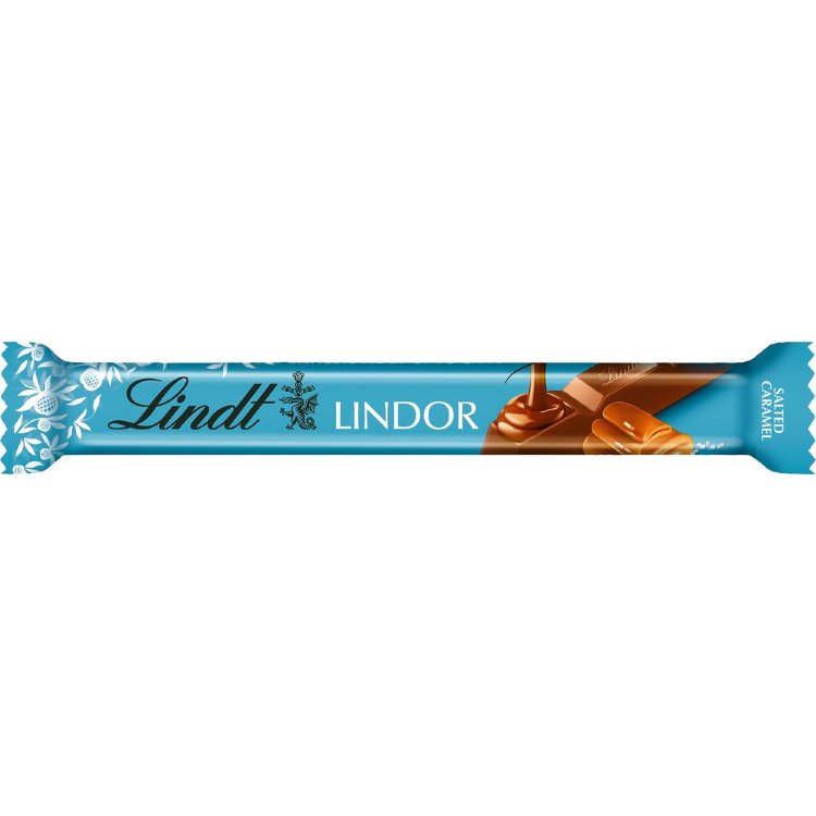 Lindt LINDOR Milk Chocolate Bar Caramel-Sea Salt Filling 38g