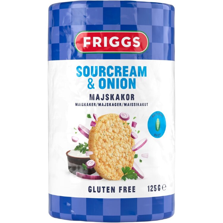 Friggs Corn Cakes Sour Cream & Onion 125g