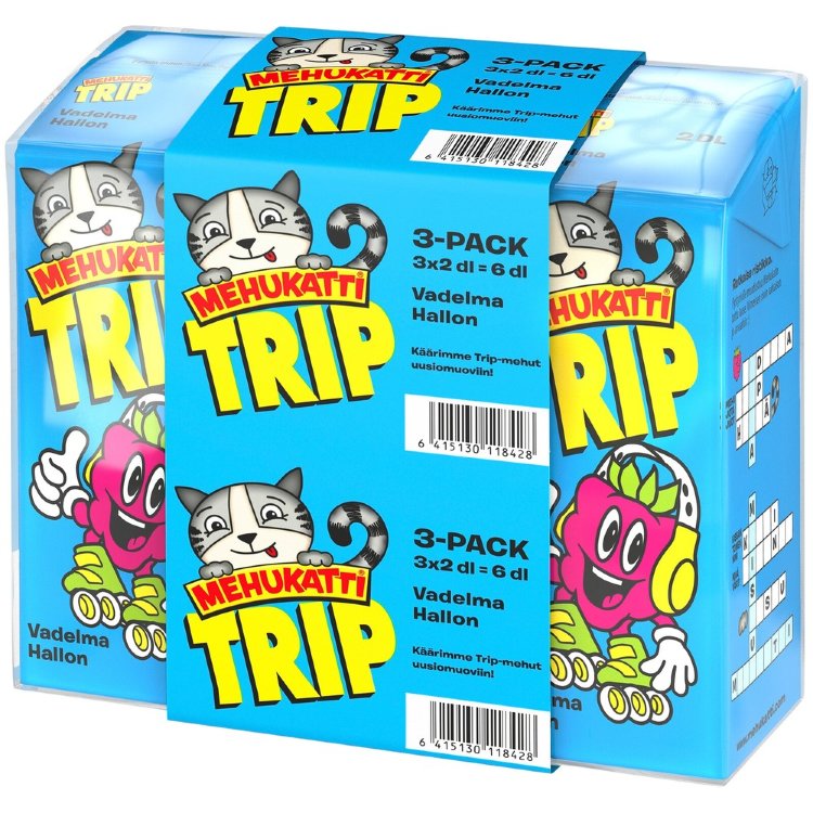 Mehukatti Trip Raspberry Juice Drink 2dl 3-pack