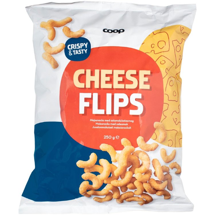 Coop Cheese Flavored Corn Snacks 250 g