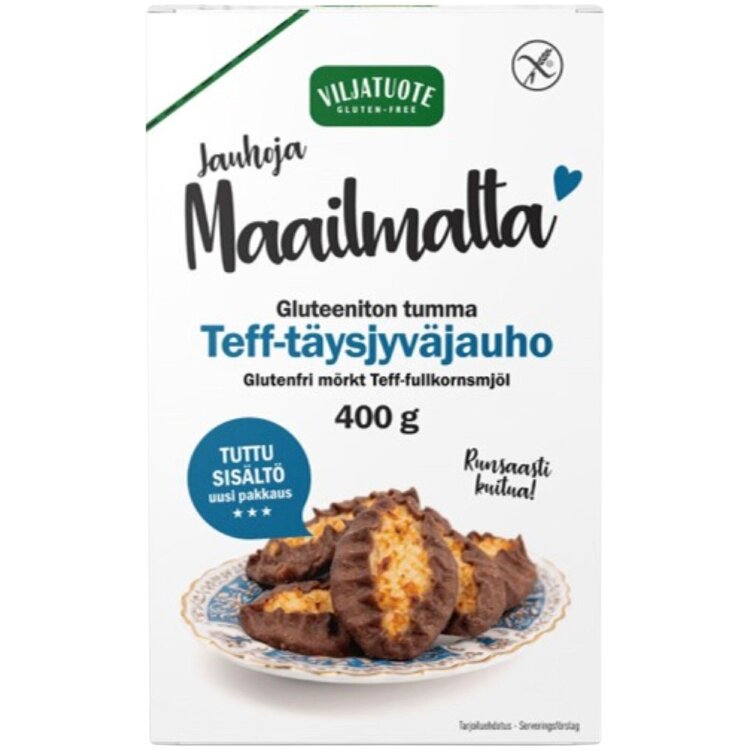 Virtasalmi Grain Product Gluten-Free Dark Teff Whole Grain Flour 400g