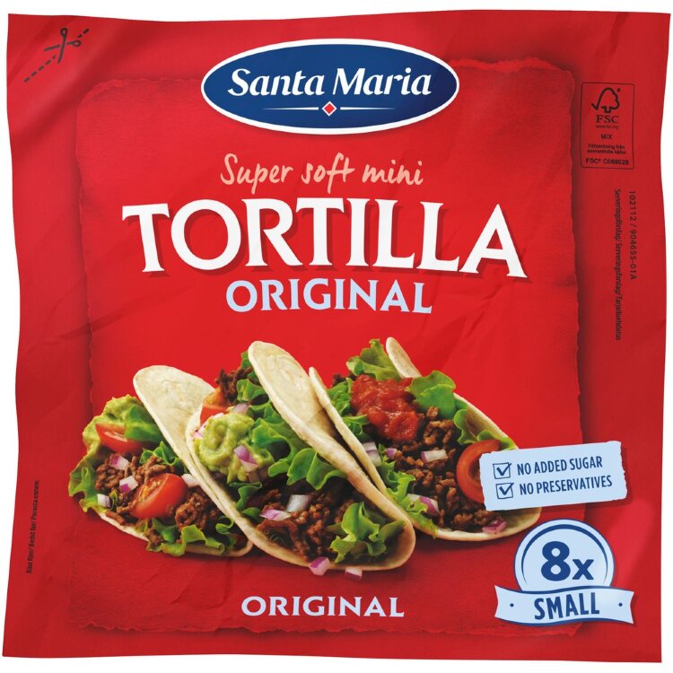 Santa Maria Tortilla Original Small Wheat Tortilla 8 pcs, 200 g