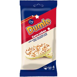 Fazer Dumle Corn Cake with White Chocolate and Salty Caramel 4pcs 66g