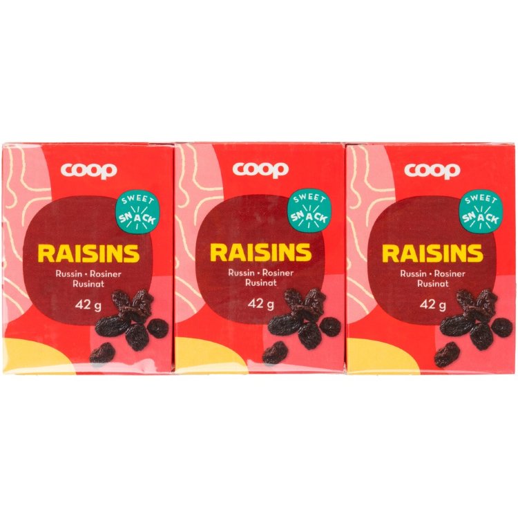 Coop Raisins 6 x 42 g