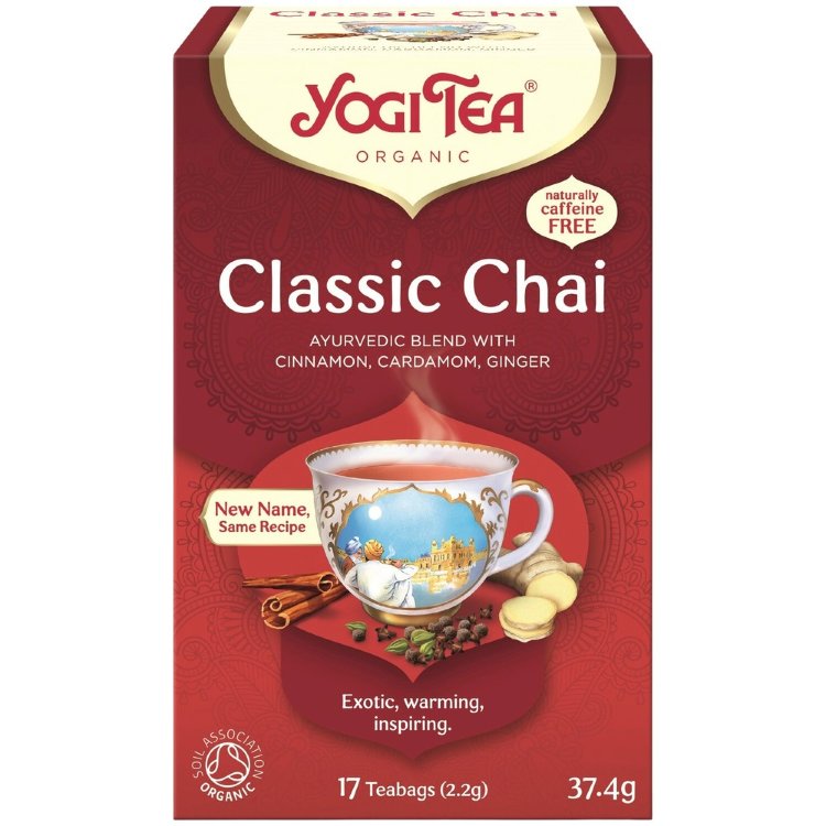 Yogi Tea Organic Classic Chai Spiced Tea Ayurvedic 17x2.2g