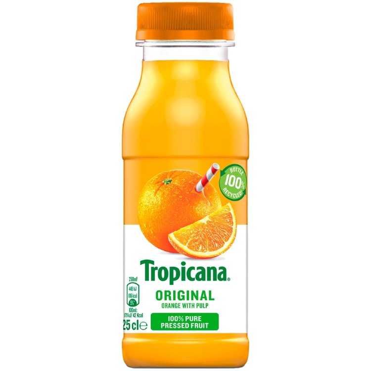 Tropicana Orange Juice With Bits Appelsiinitäysmehu Hedelmälihalla 0,25l
