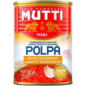 Mutti Polpa Garlic Fine Tomato Crushed 400g