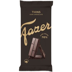 Karl Fazer Thins Dark Chocolate 70% Cocoa Chocolate Bar 95g