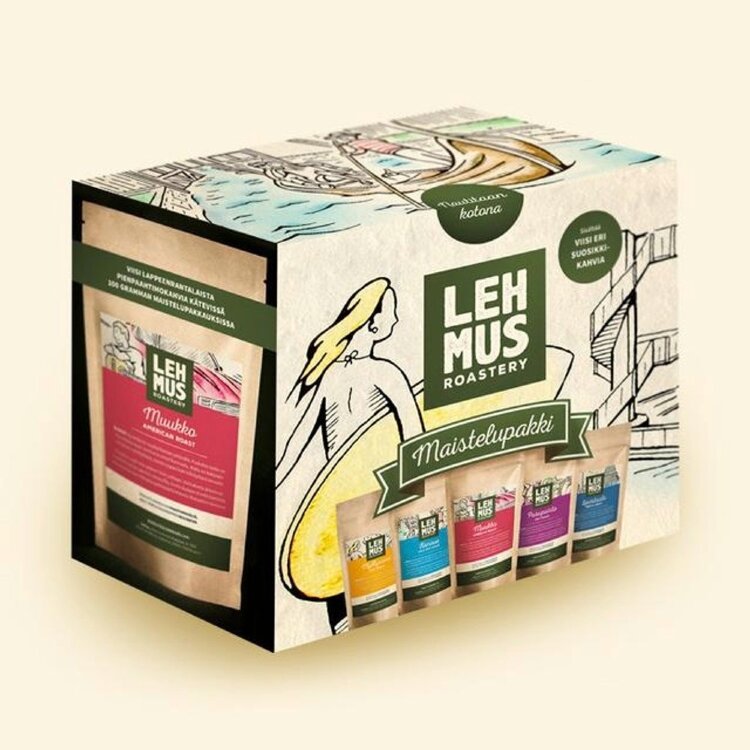 Lehmus Roastery Tasting Pack, 500g (5x100g), ground for filter