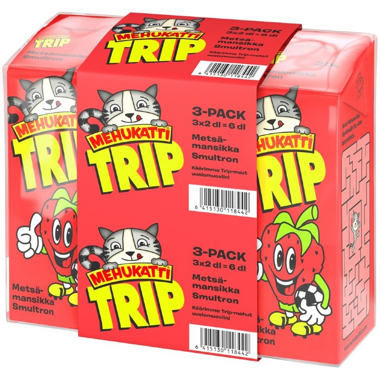 Mehukatti Trip Forest Strawberry Juice Drink 2dl 3-pack