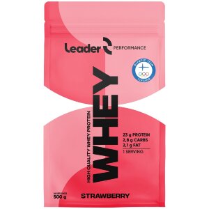 Leader Performance Whey Strawberry Flavored Whey Protein Powder 500 g