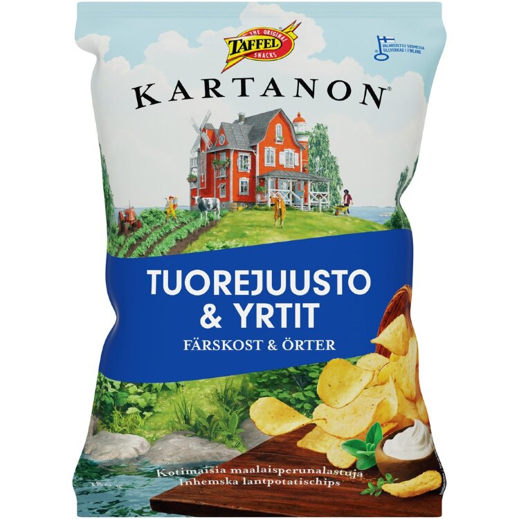 Taffel Manor Fresh Cheese & Herbs Flavored Chips 180g