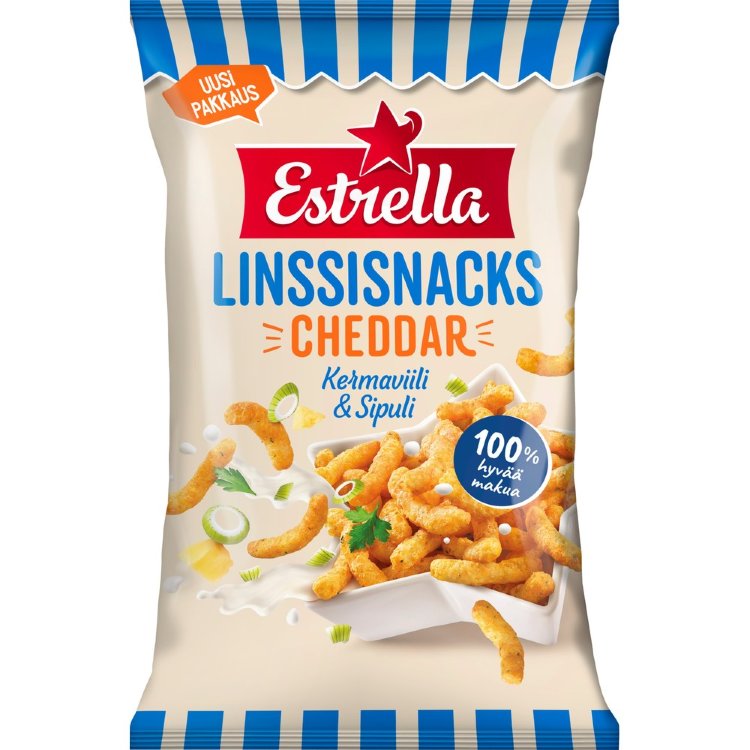 Estrella Linssisnacks Sourcream and Onion 125g