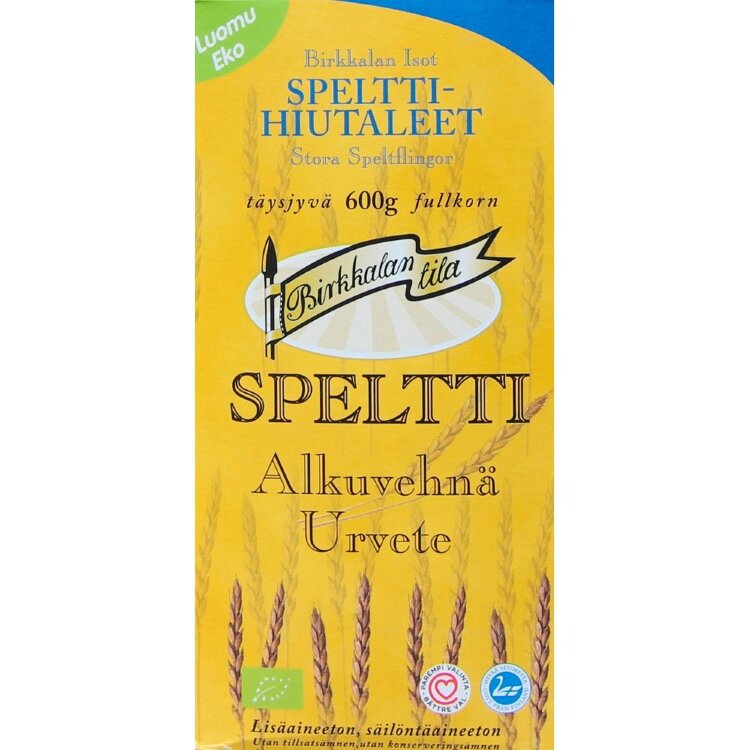 Birkkalan Farm Organic Large Spelt Flakes Whole Grain 600g