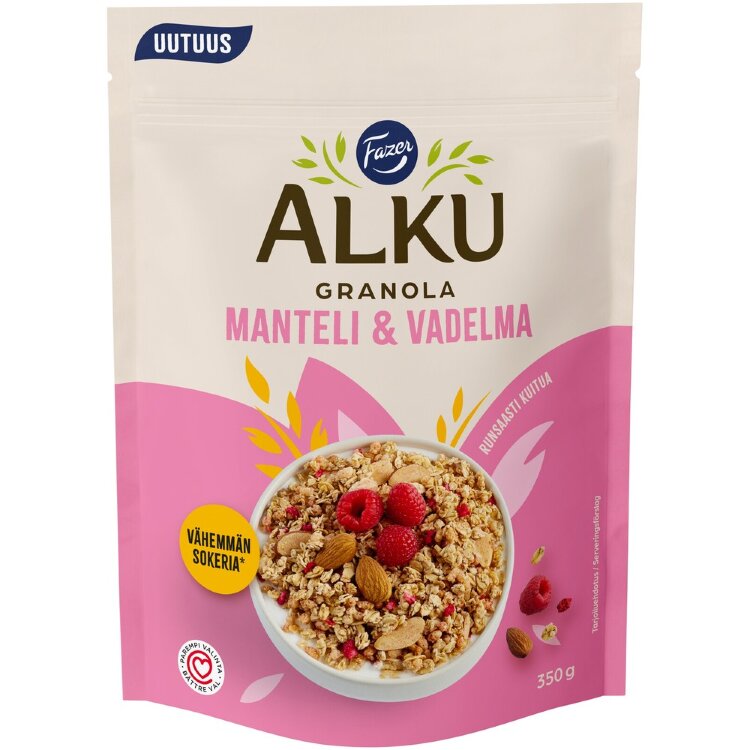 Fazer Alku Almond & Raspberry Granola 350 g